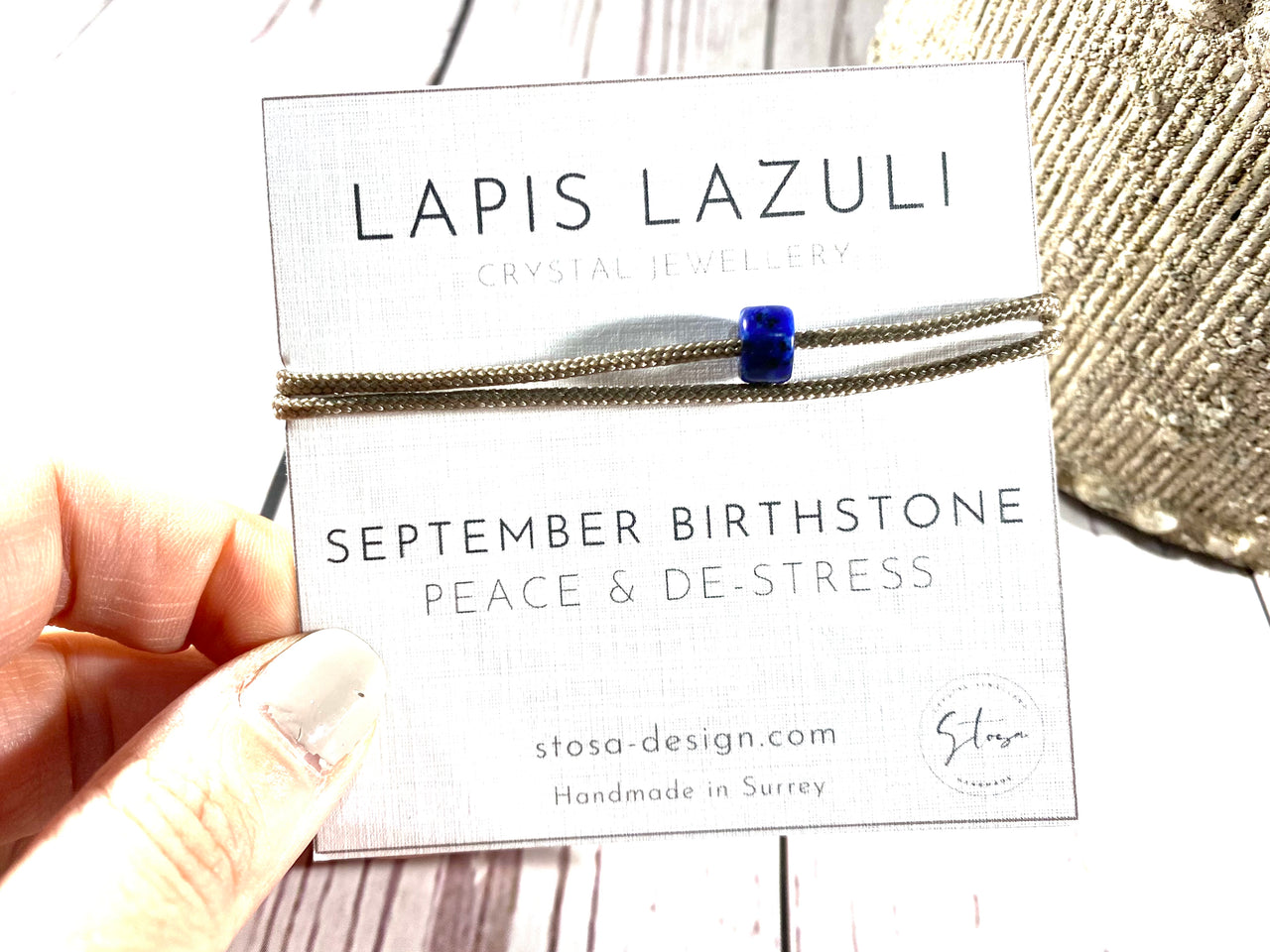 September Birthstone Crystal Bracelet - September Birthday Gift - September Bracelet - September Crystal Bracelet - Lapis Lazuli Bracelet