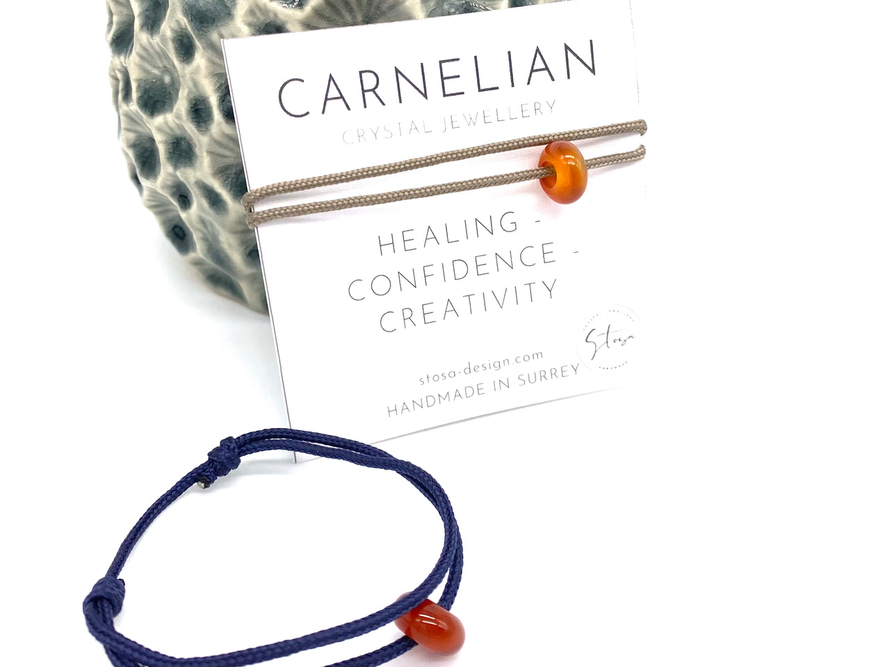 Carnelian Crystal Sailing Rope Bracelet