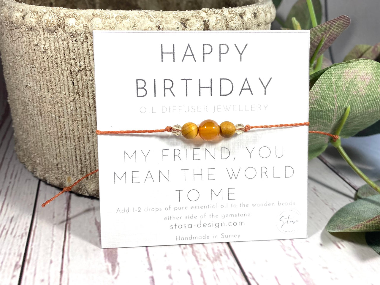 Happy Birthday Friend Gift Crystal Bracelet