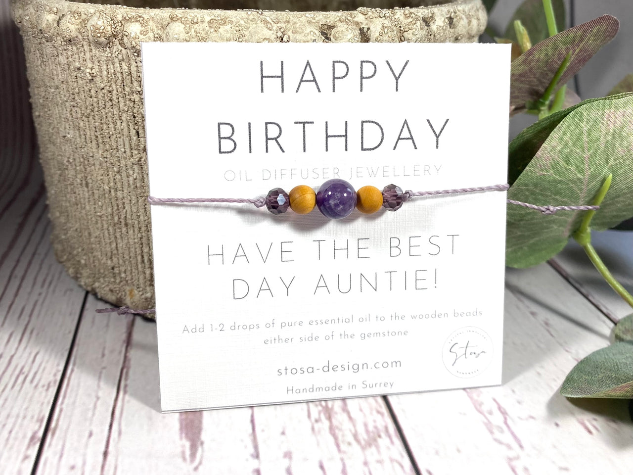 Auntie Birthday - Crystal Gift Bracelet