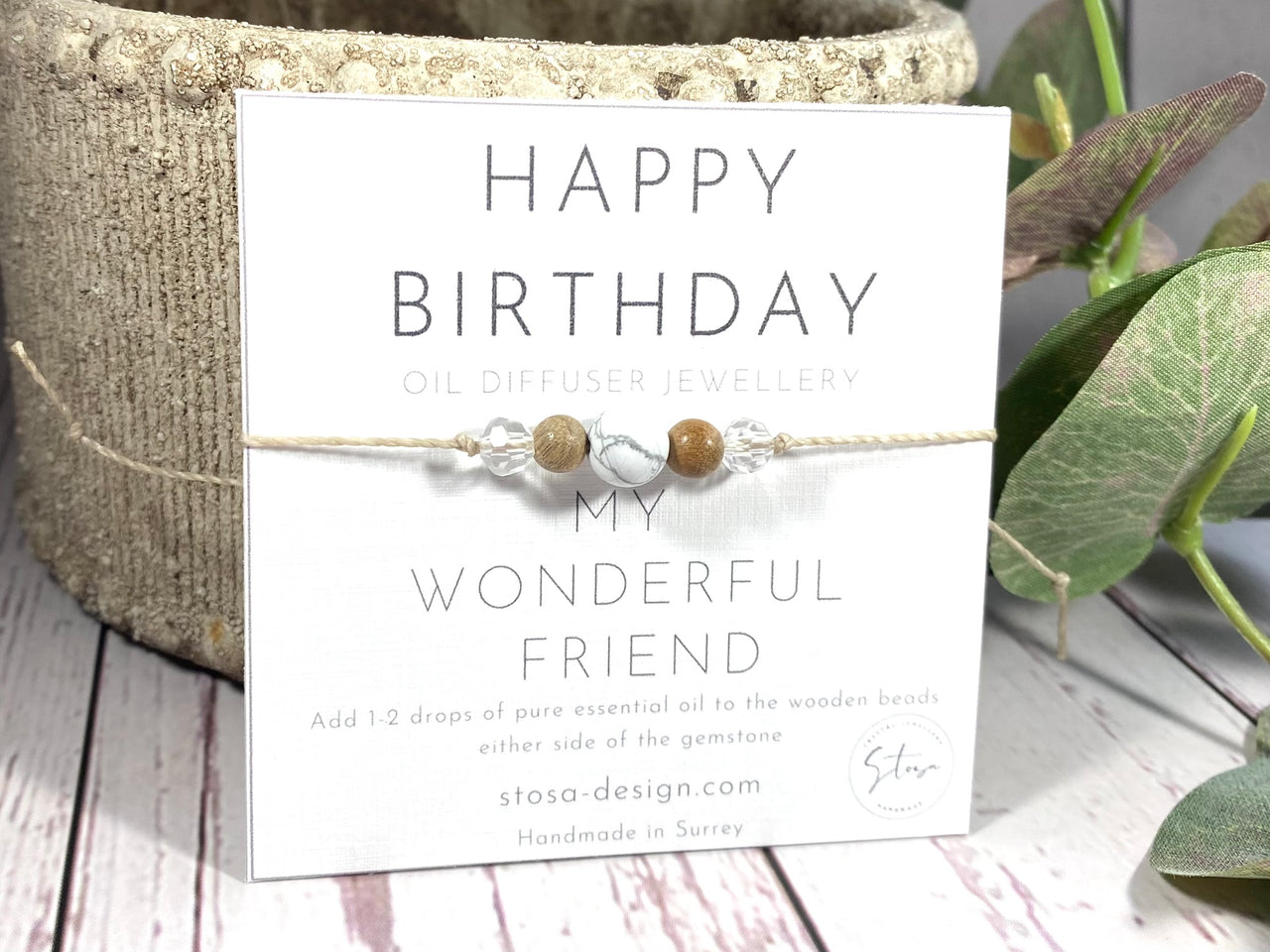 Happy Birthday Friend Gift Crystal Bracelet