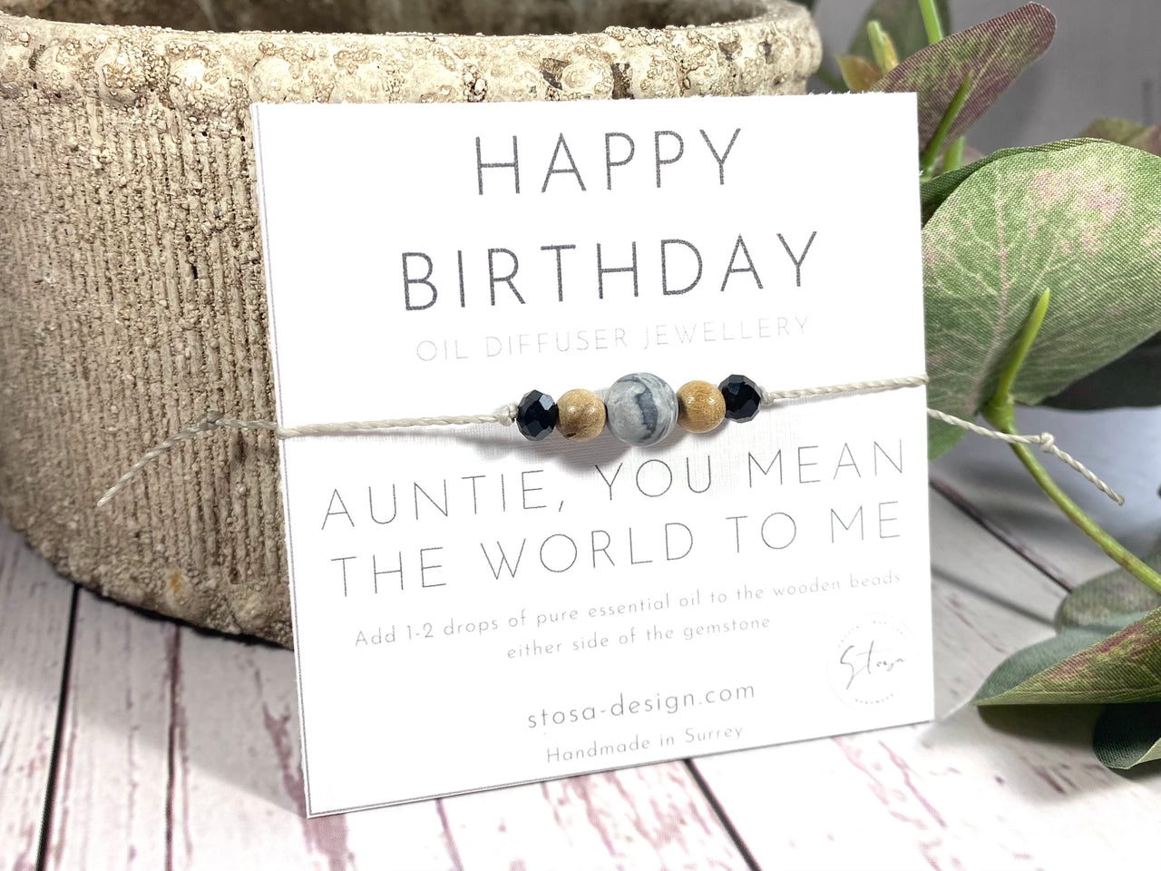 Auntie Birthday - Crystal Gift Bracelet