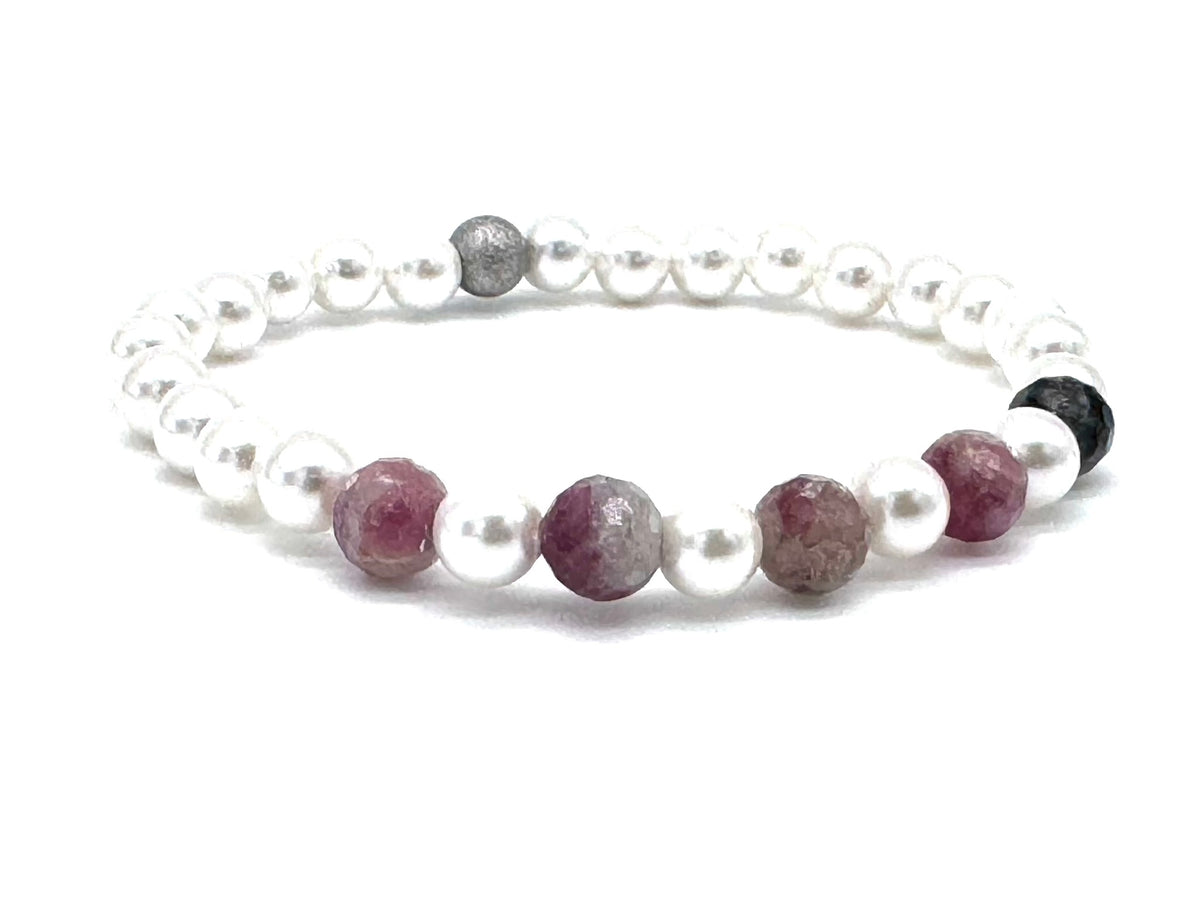Tourmaline Shell Pearl Bracelet