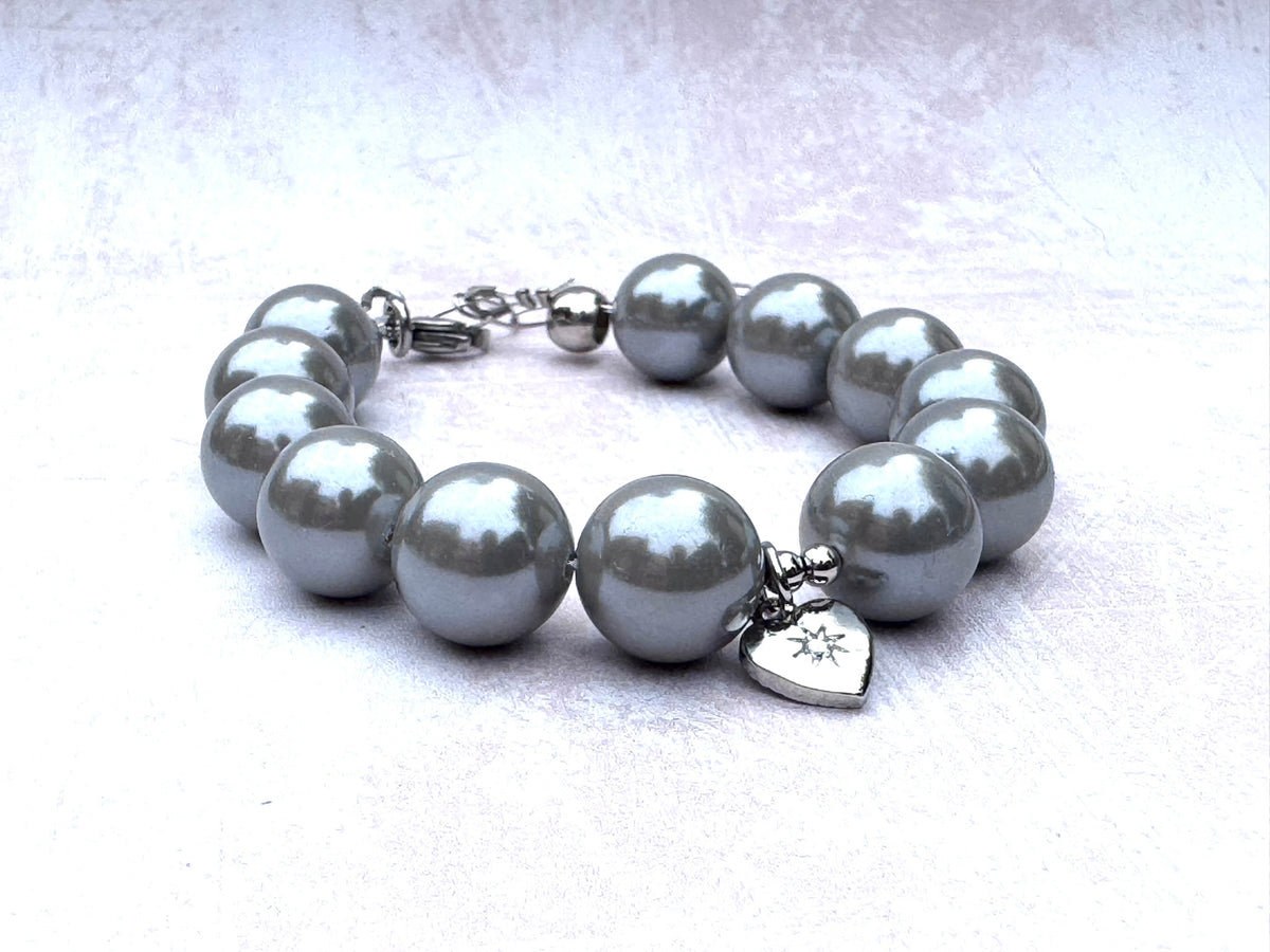 Shell Pearl Statement Bracelet