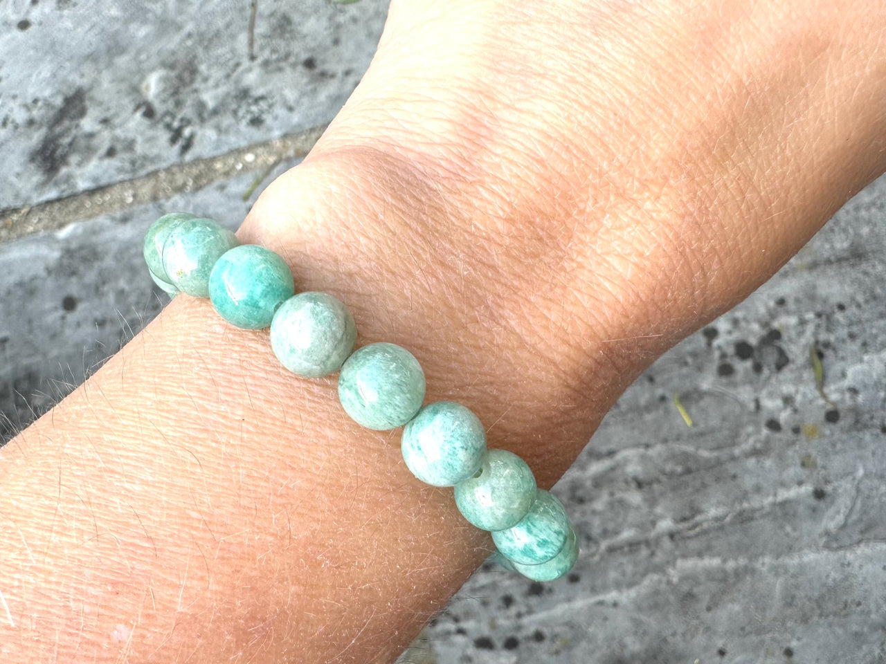 Amazonite Diffuser Bracelet with Lava Stone