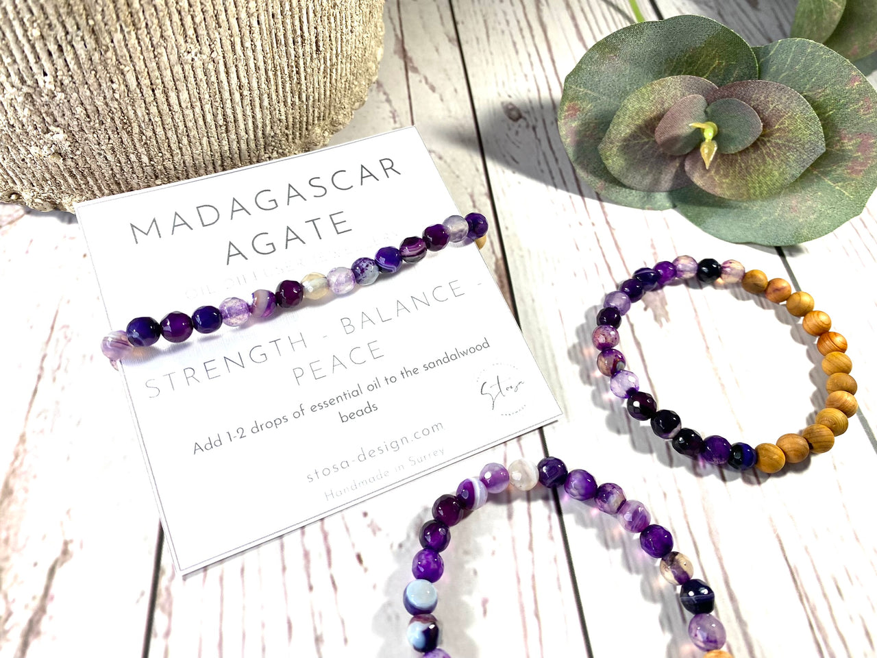 Madagascar Agate Diffuser Bracelet