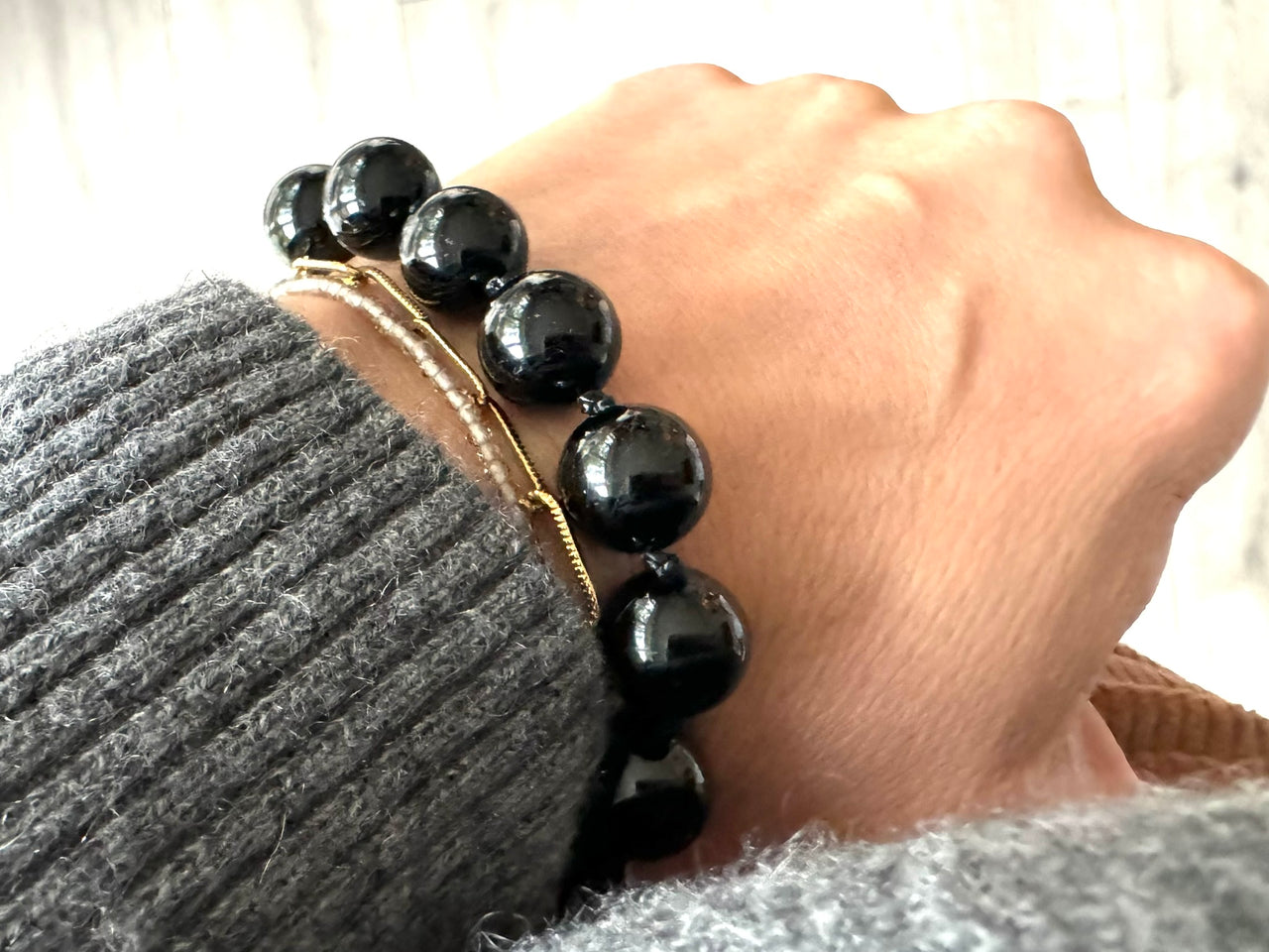 Chunky Onyx Beaded Bracelet