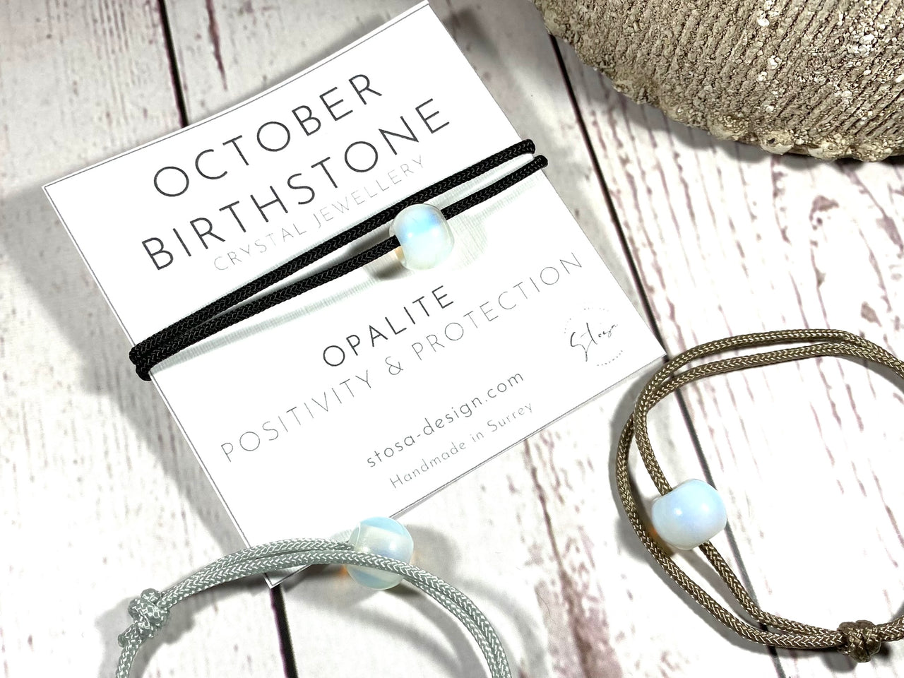 October Birthstone Sailing Rope Bracelet