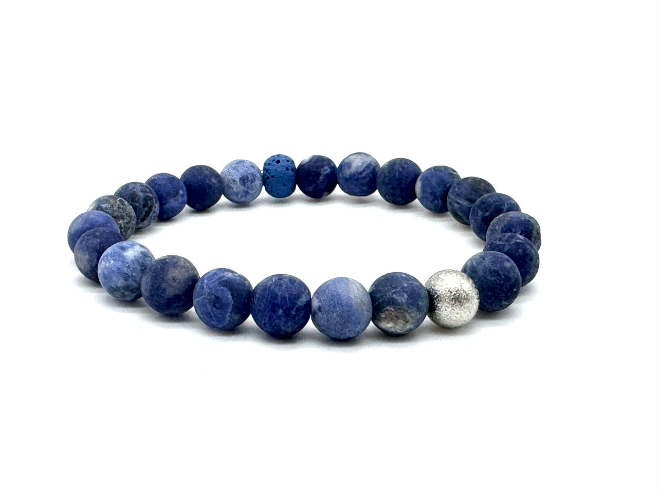 Frosted Sodalite Crystal Diffuser Bracelet