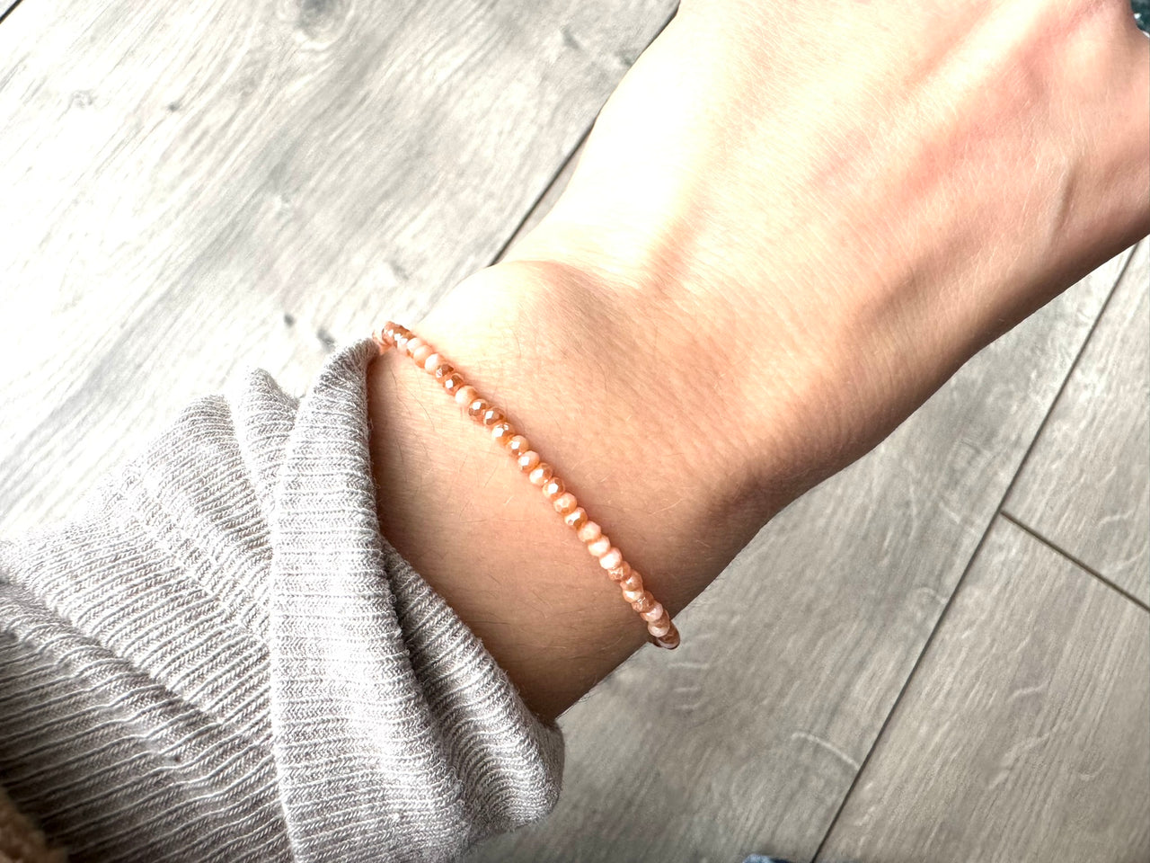Dainty, Tiny Beaded Bracelet or Anklet - Handmade in the UK