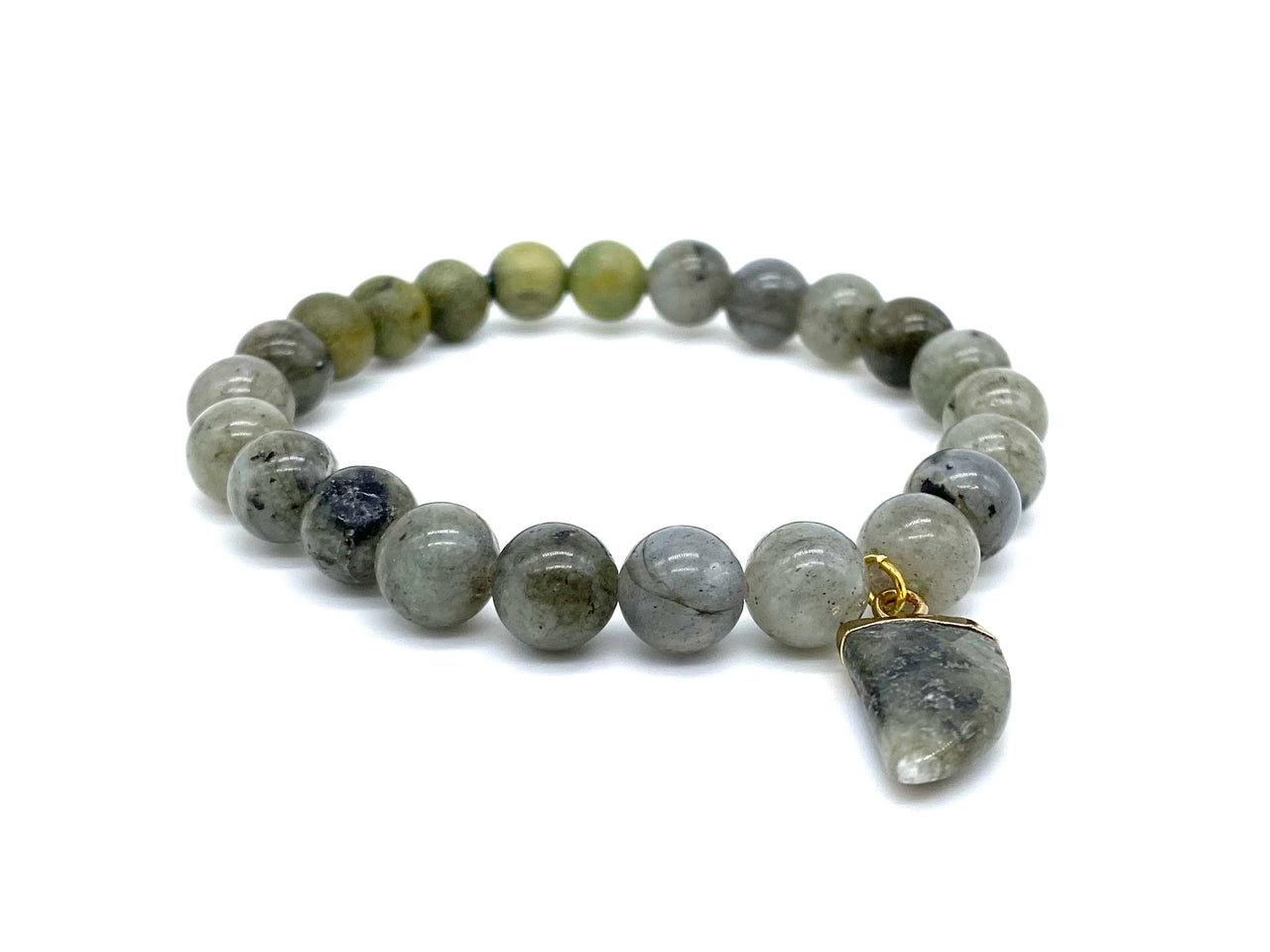 Labradorite Charm Crystal Diffuser Bracelet