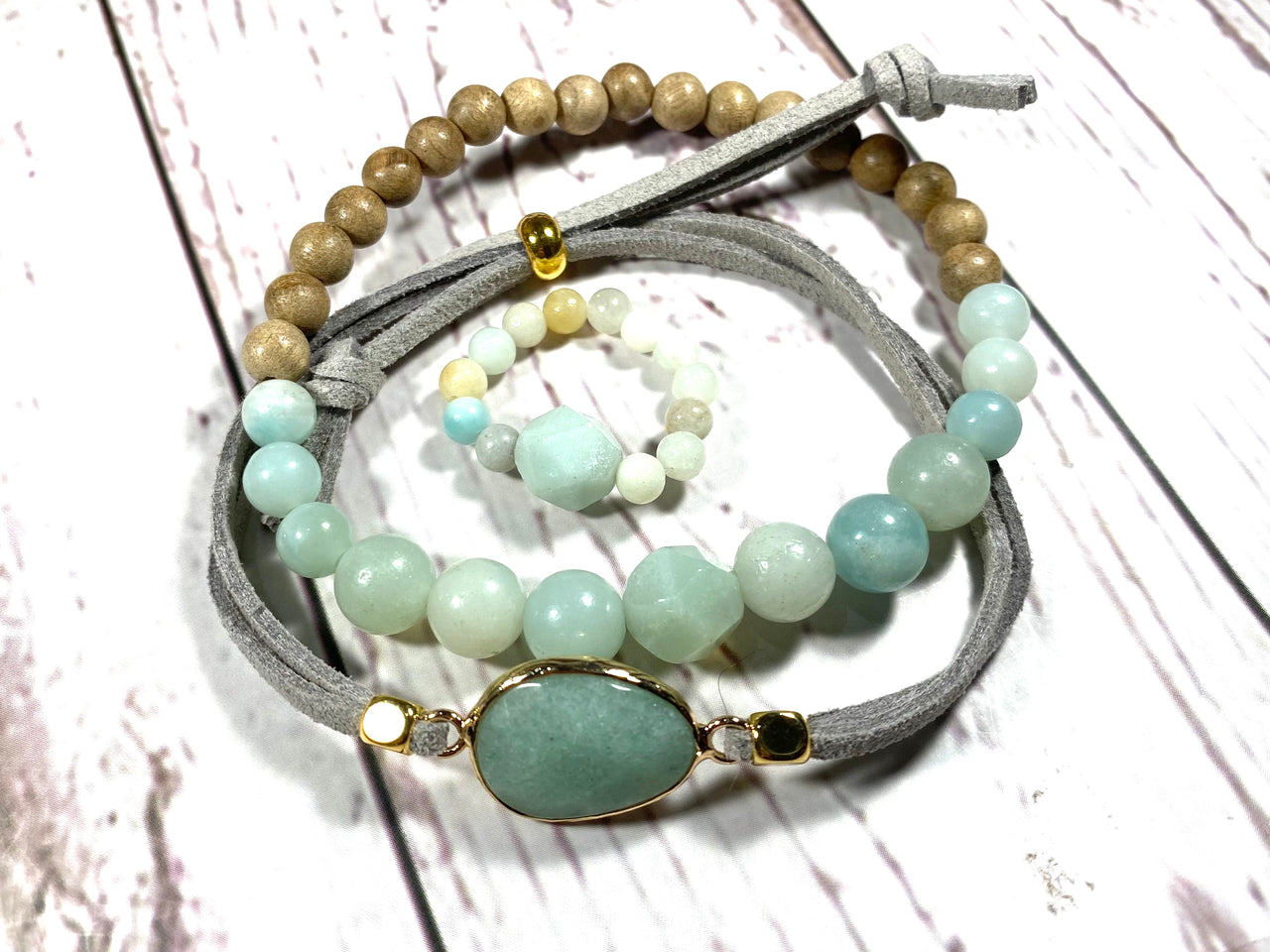 Amazonite Crystal Diffuser Bracelet