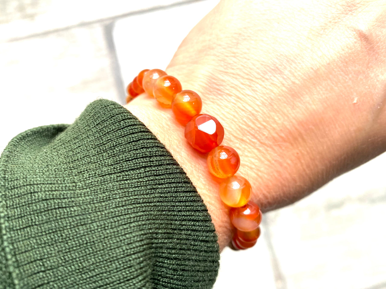 Carnelian Crystal Diffuser Bracelet