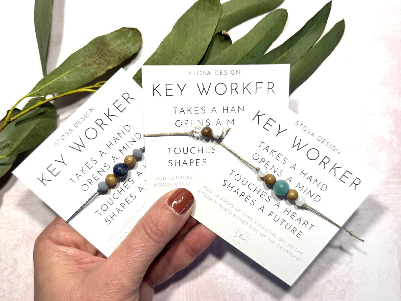 Key Worker Gift Card - Gemstone Diffuser Bracelets