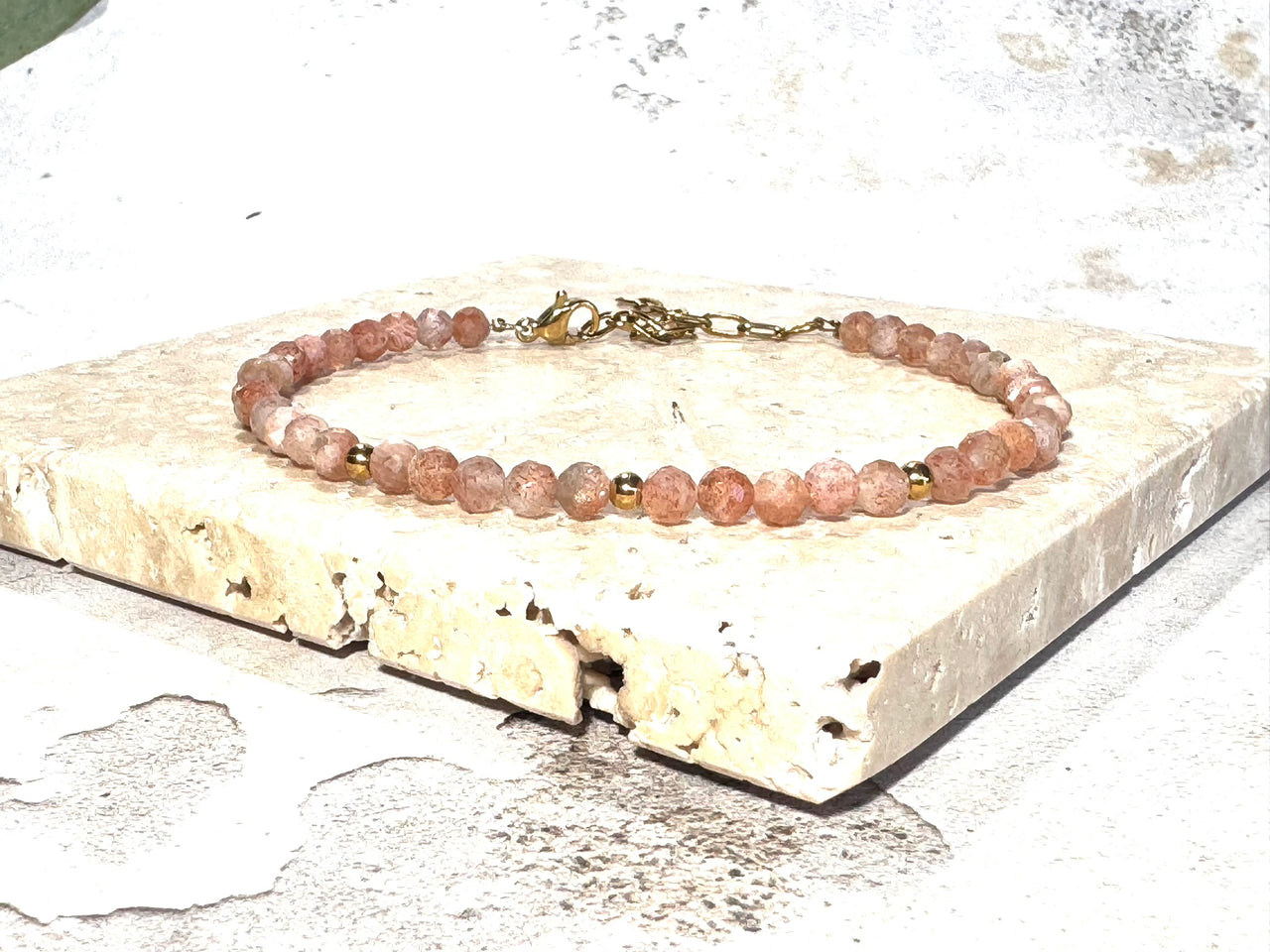 Sunstone Dainty Gemstone Bracelet