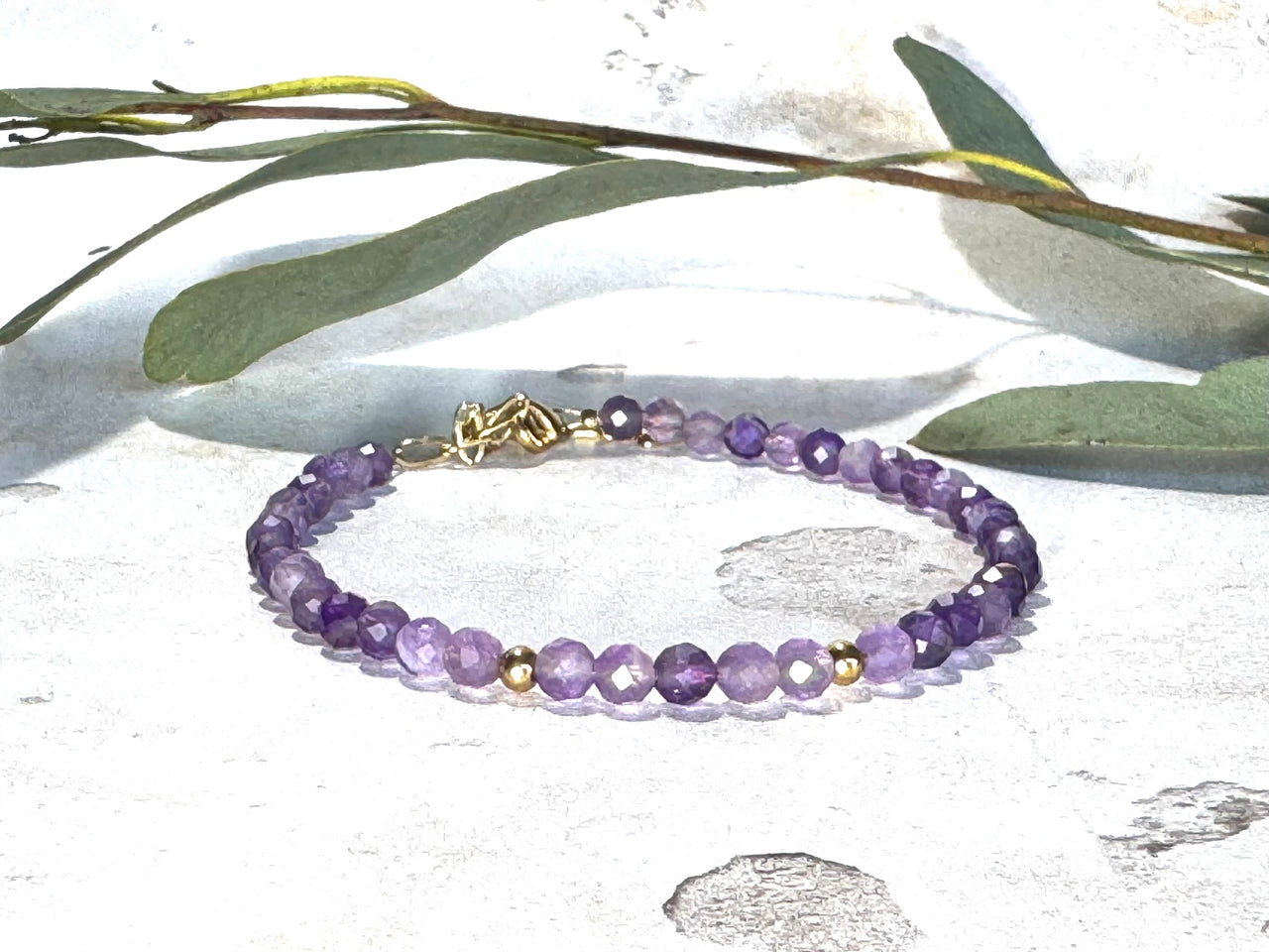 Amethyst Dainty Gemstone Bracelet