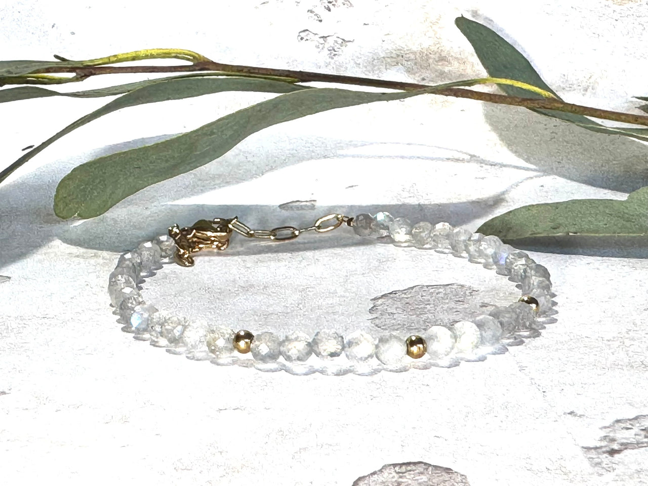 Labradorite Dainty Gemstone Bracelet