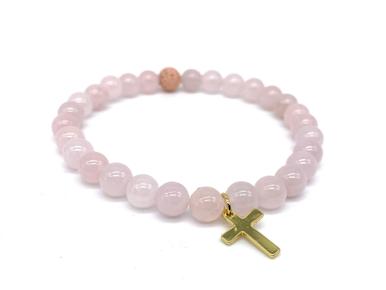 Baptism Rose Quartz Bracelet