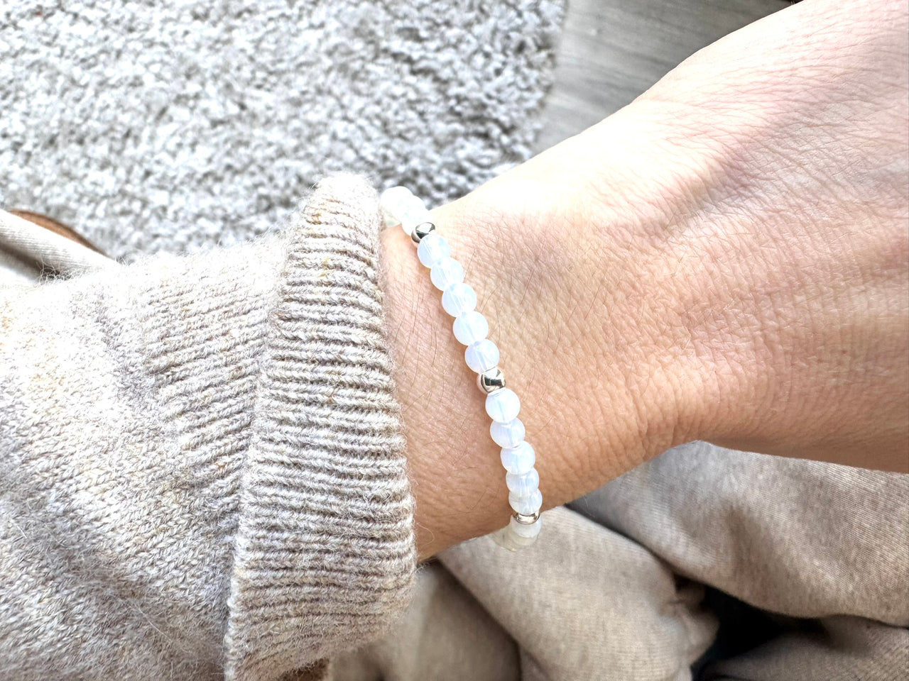 Opalite Dainty Gemstone Bracelet