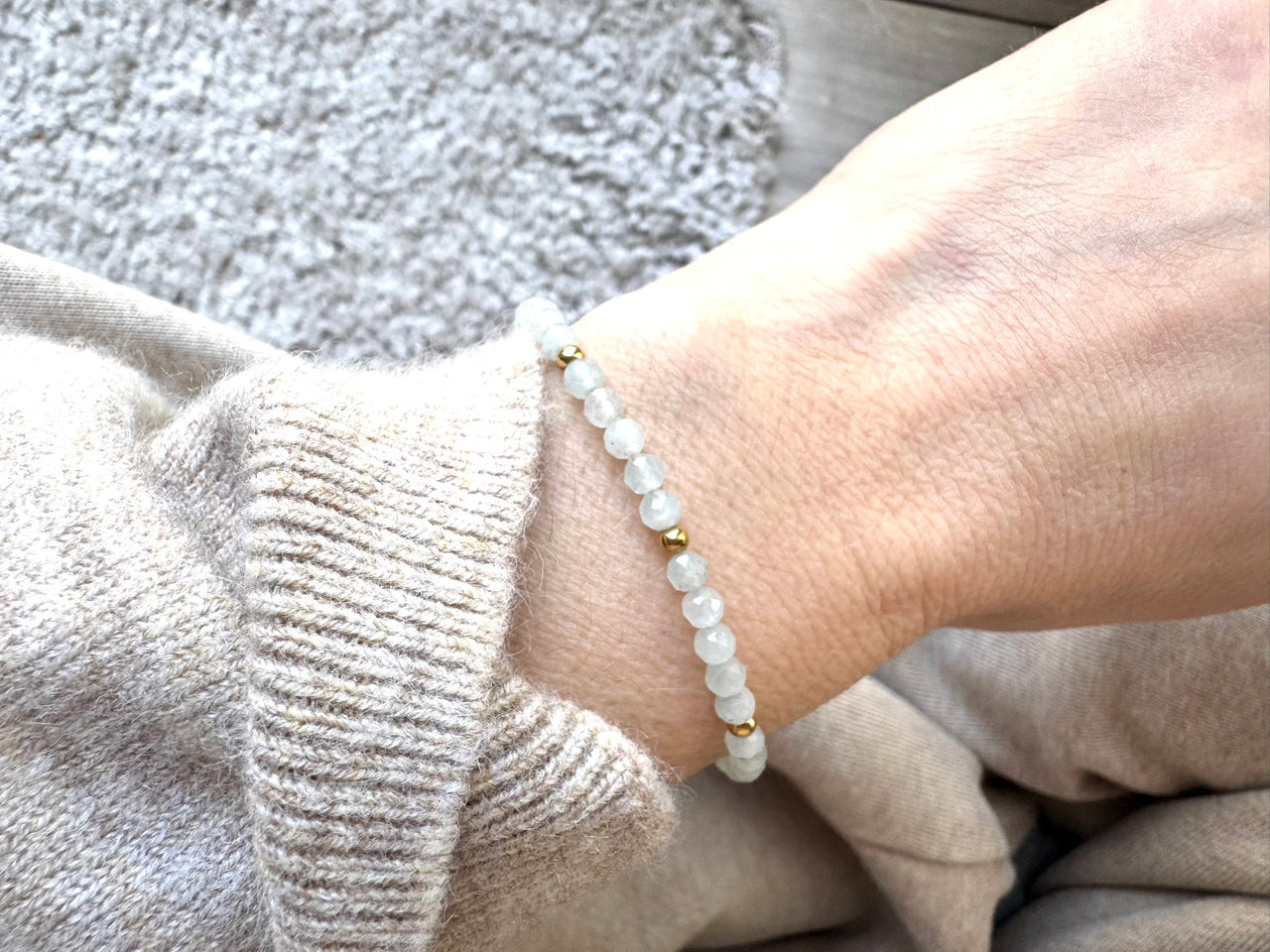 Aquamarine Dainty Gemstone Bracelet