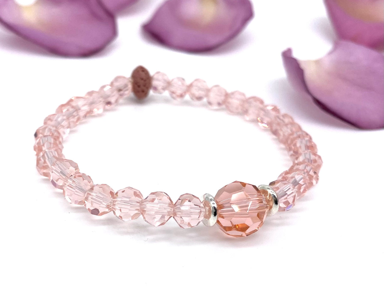 Peony Glass Oil Diffuser Bracelet