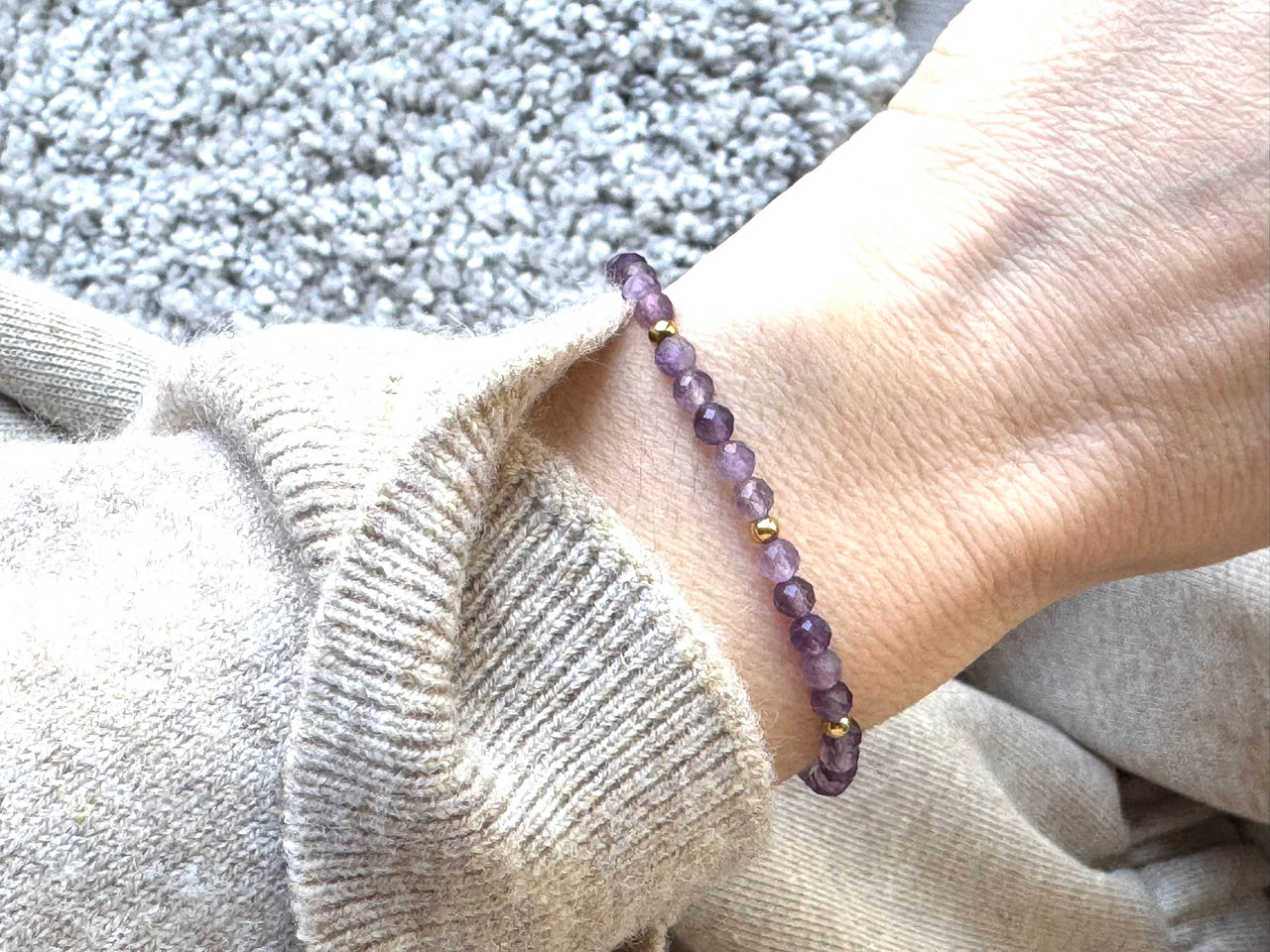 Amethyst Dainty Gemstone Bracelet