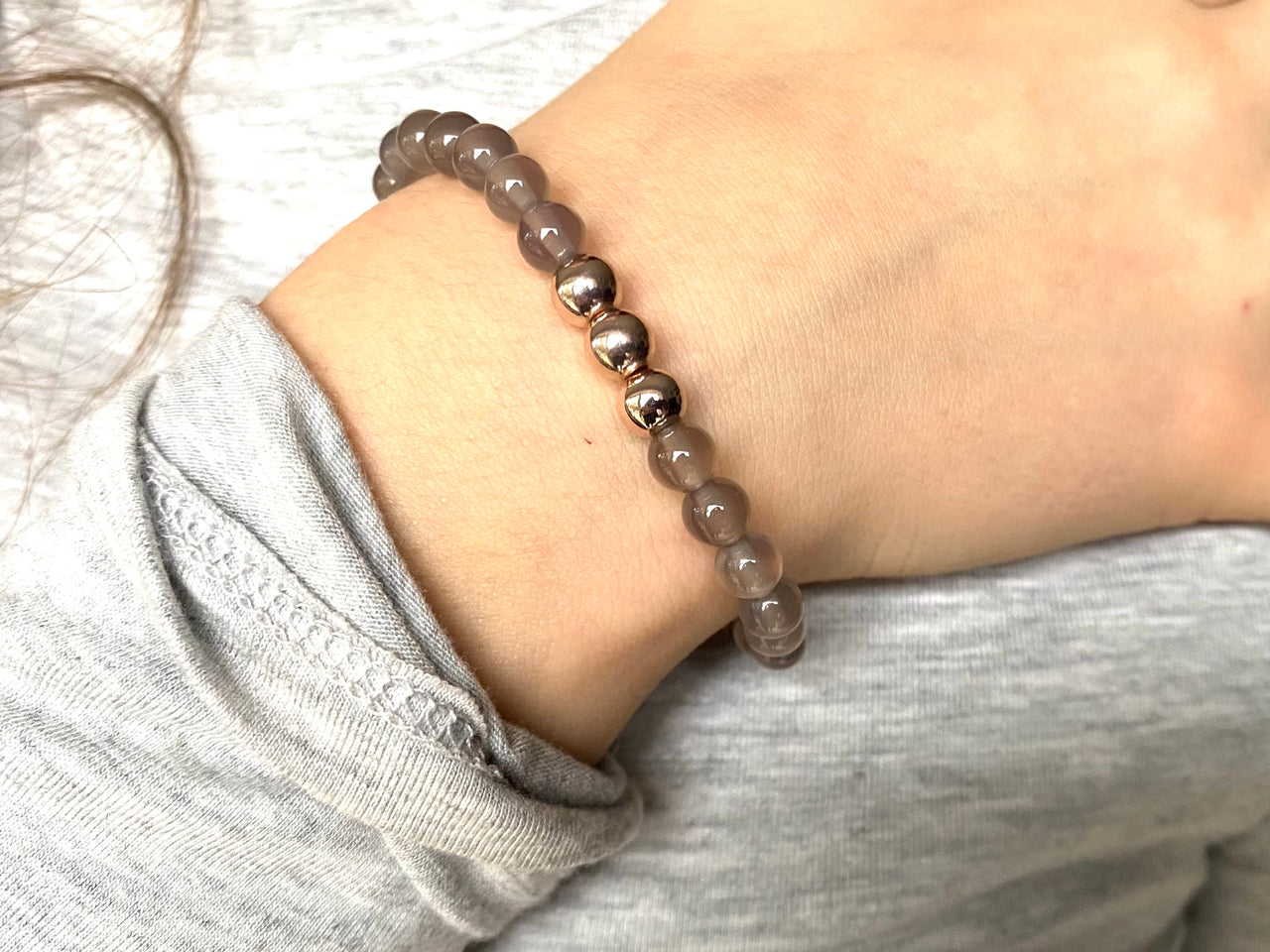 Dove - Banded Agate Diffuser Bracelet