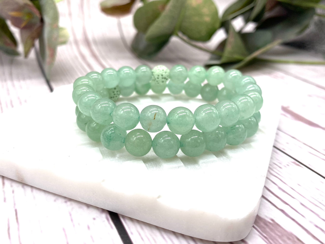 Green Aventurine Crystal Diffuser Bracelet