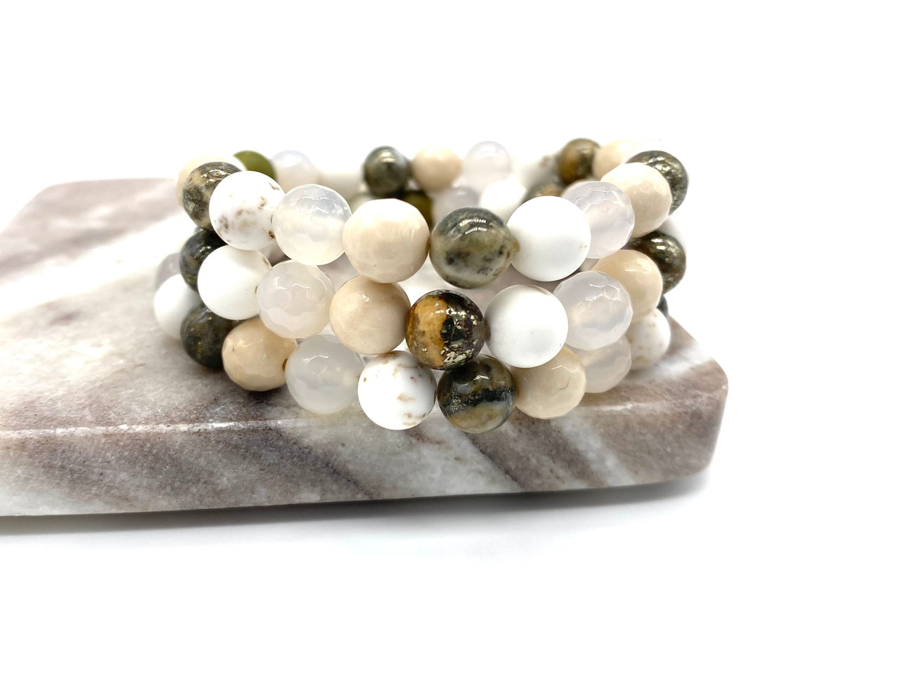 Pyrite and Magnesite Diffuser Bracelet