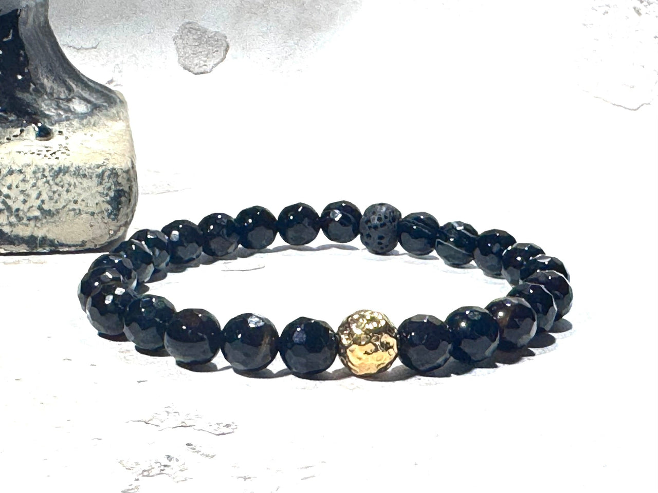Tourmaline and Gold Gemstone Bracelet