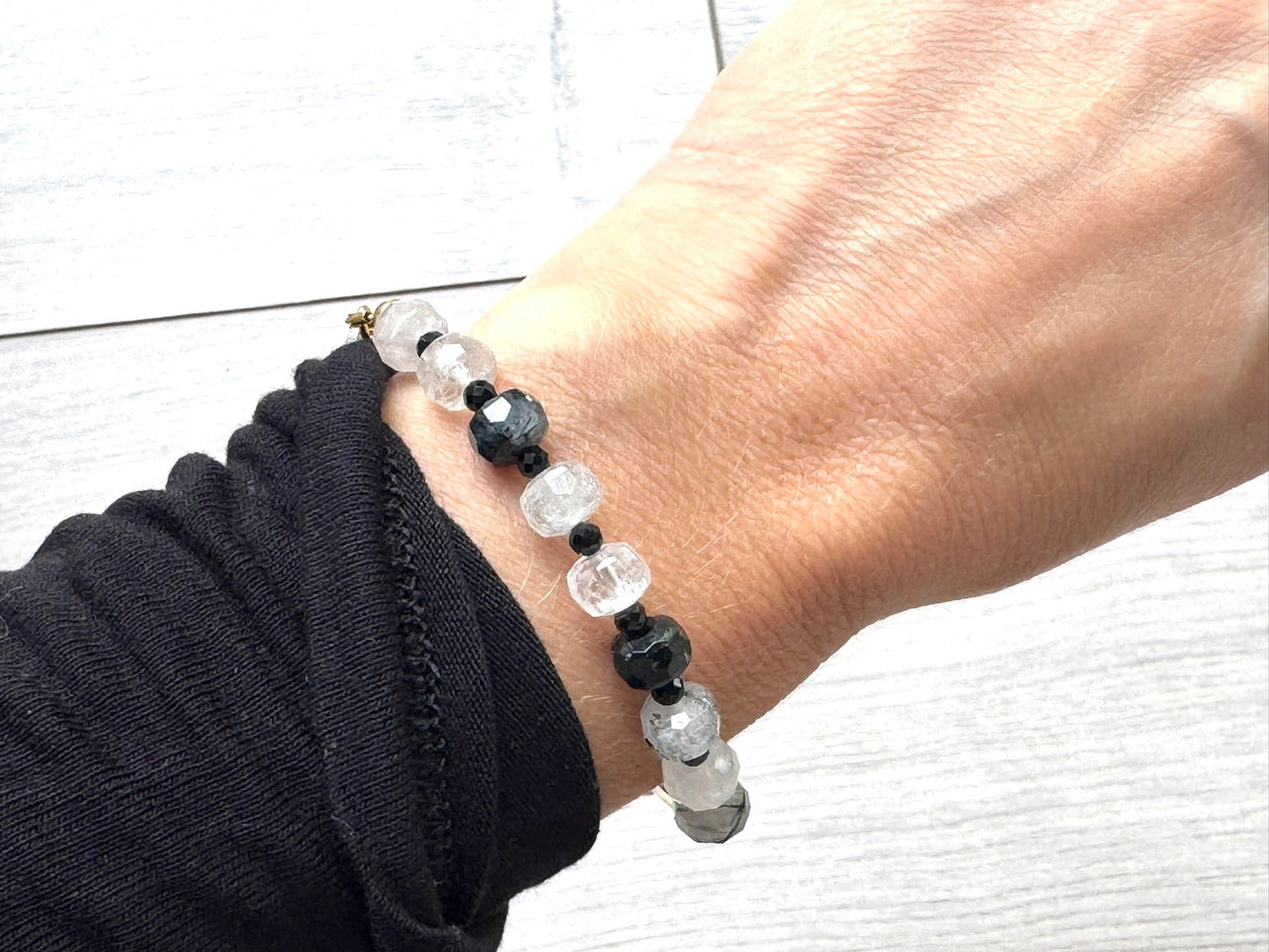 Rutilated Quartz Paperclip Bracelet