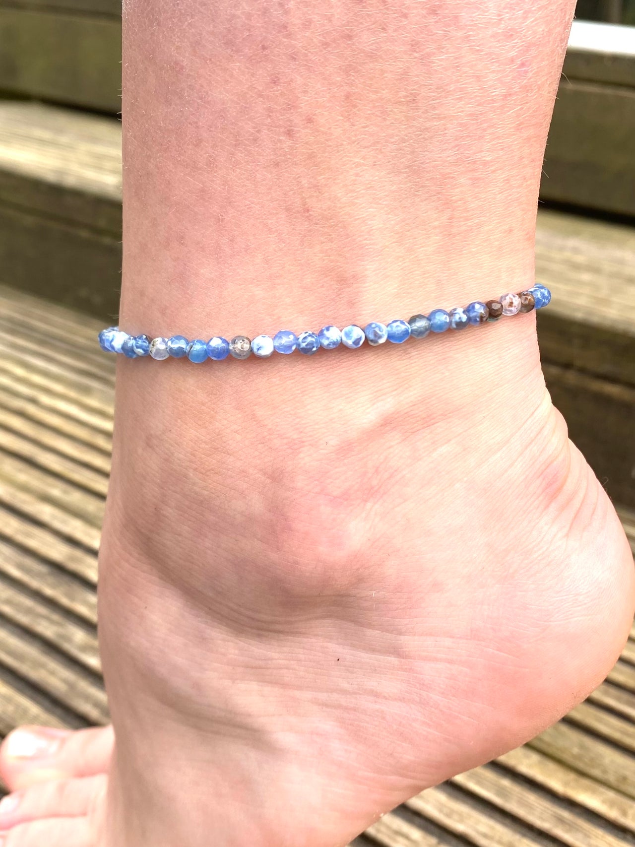 Anklet Bracelet with Beads - Crystal Anklet