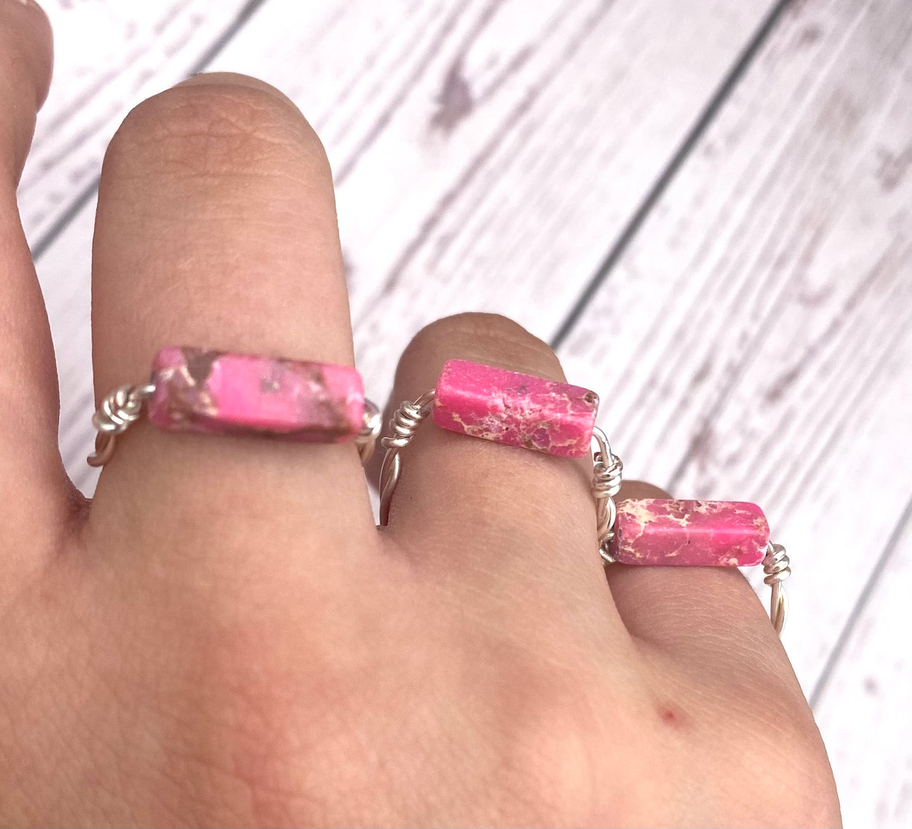 Hot Pink Crystal Ring