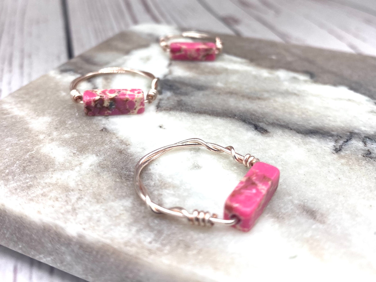 Hot Pink Crystal Ring