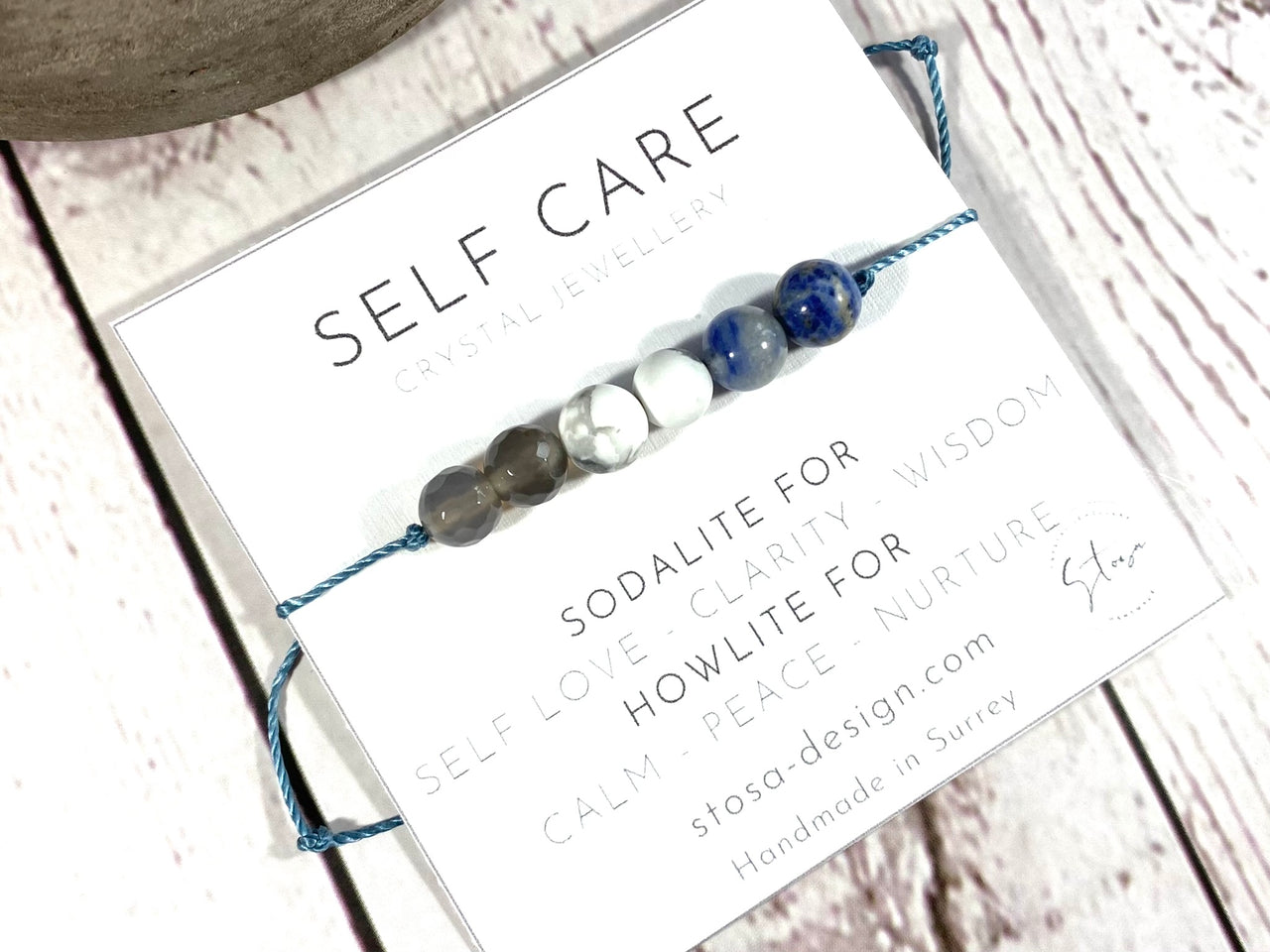 Self Care - Sodalite and Howlite Bracelet