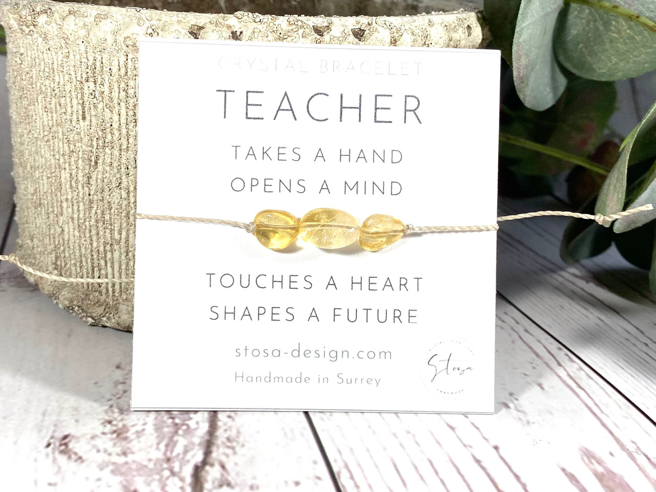 Teacher Gift Card - Crystal Bracelets