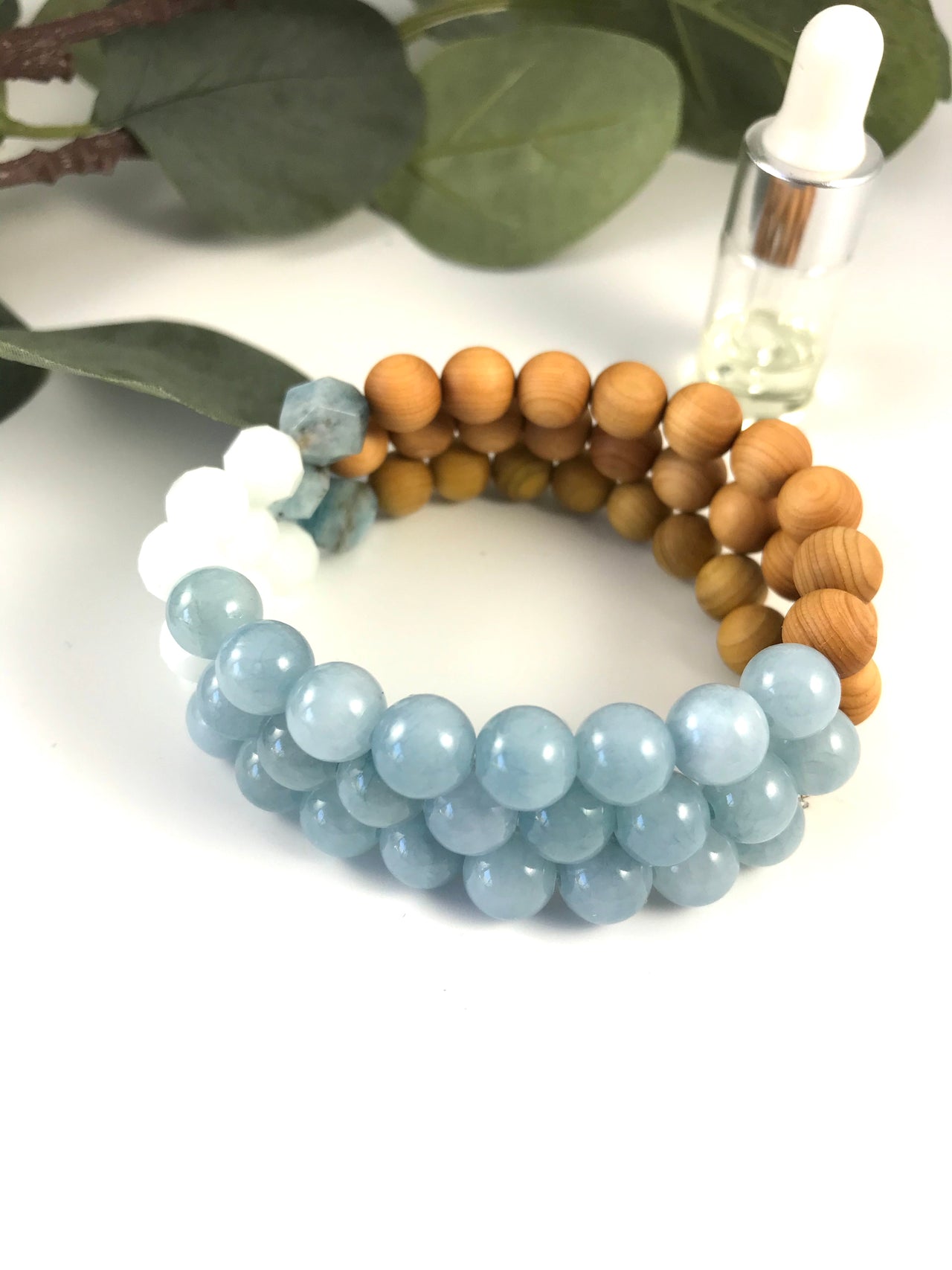 Tregirls - Amazonite and Jade Diffuser Bracelet