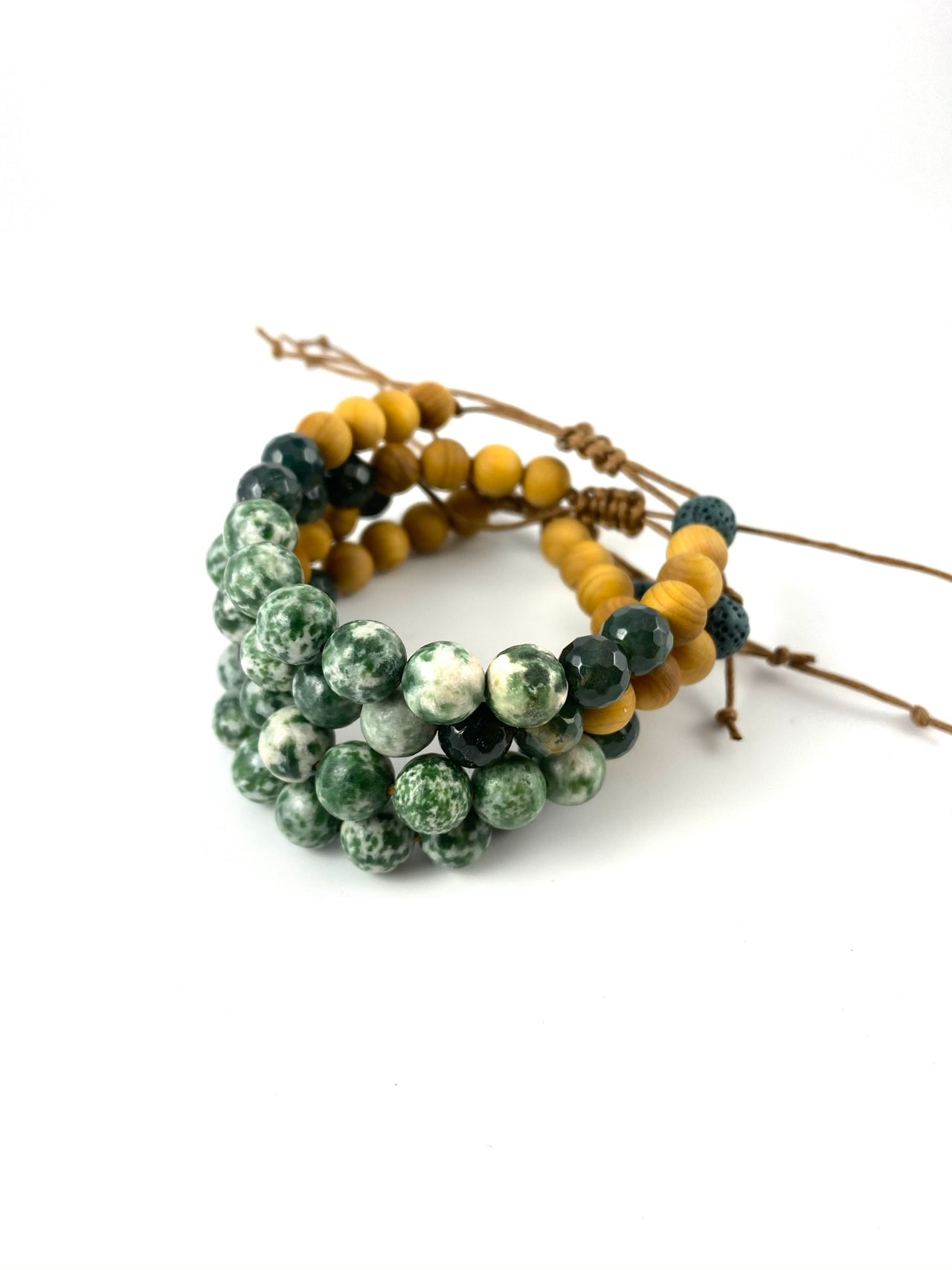 Ivy - Green Spot Jasper Diffuser Bracelet