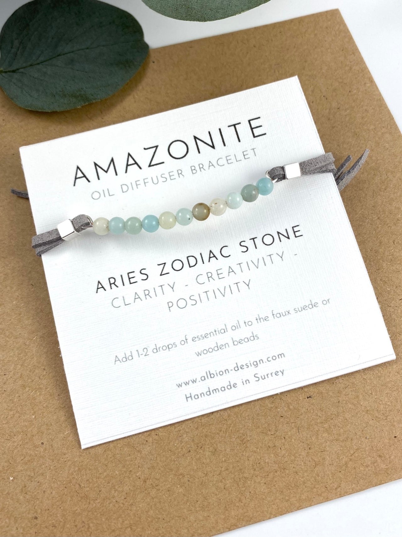 Aries - Amazonite Diffuser Bracelet