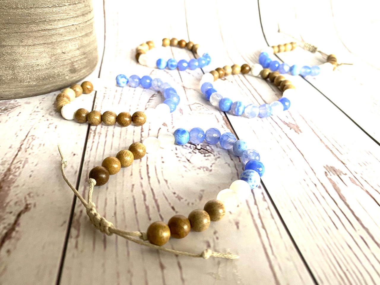 Hazy Days - Blue Agate Crystal Diffuser Bracelet