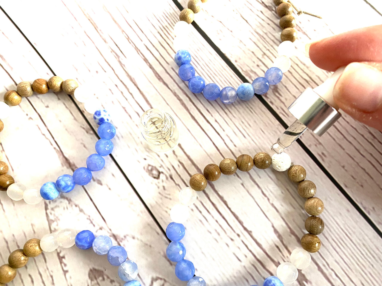 Hazy Days - Blue Agate Crystal Diffuser Bracelet