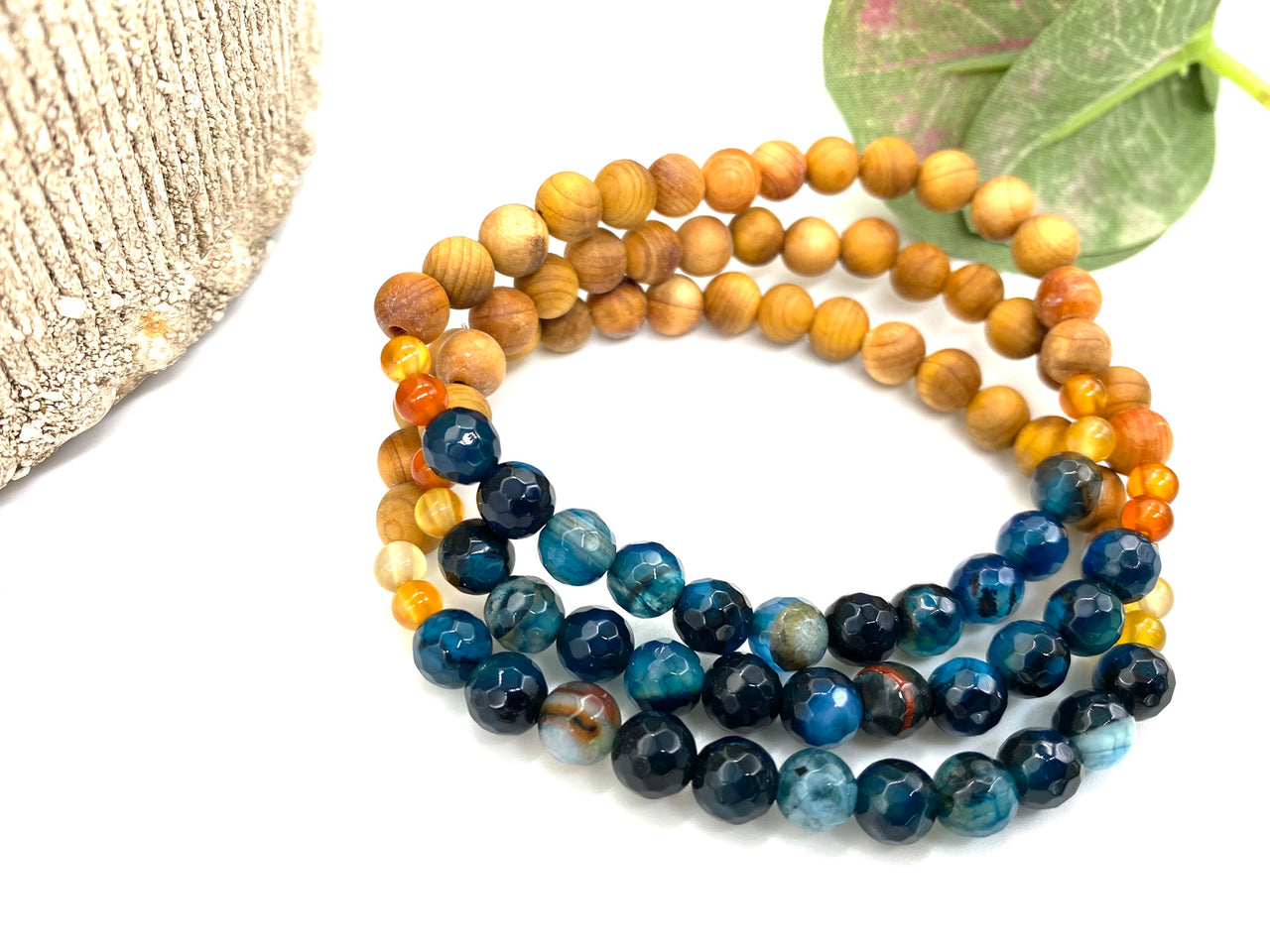 Polkerris - Agate and Sandalwood Diffuser Bracelet