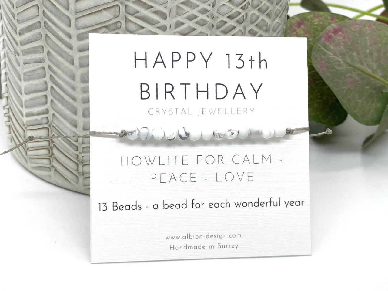 13th Birthday Crystal Bracelet