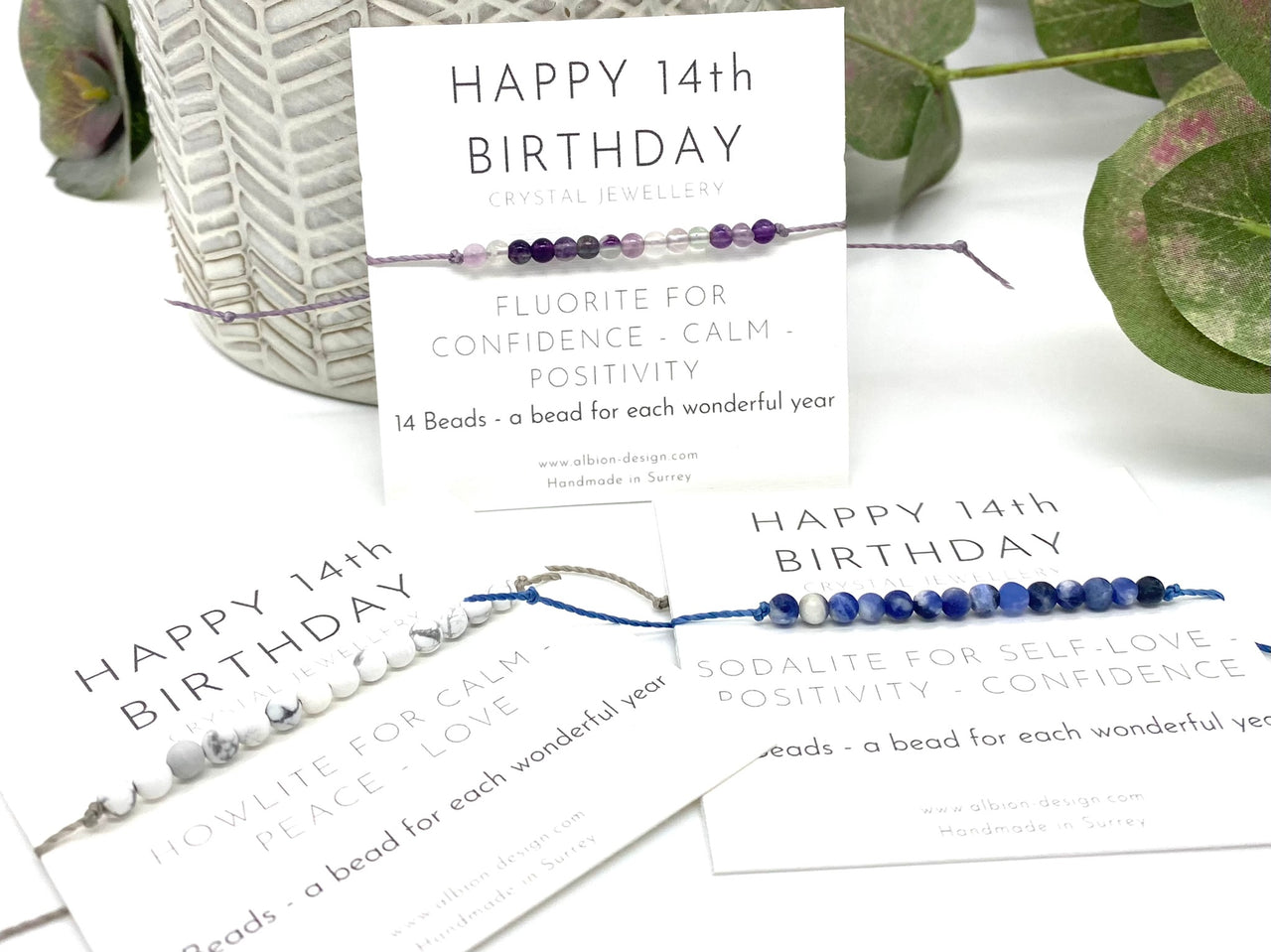 14th Birthday Crystal Bracelet