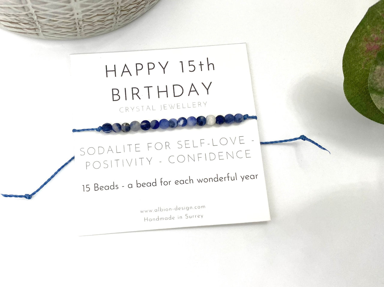 15th Birthday Crystal Bracelet
