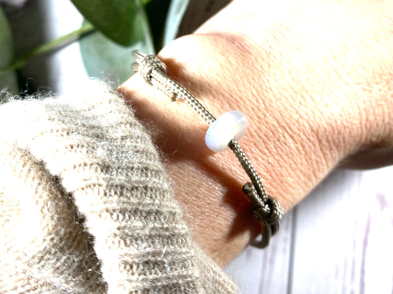 So Lucky to Have You - Sailing Cord Crystal Bracelet