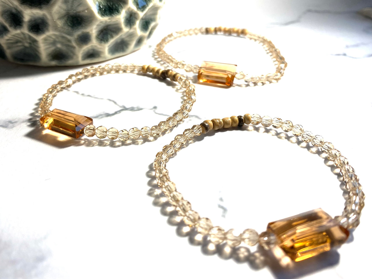 Glass Tiny Diffuser Bracelet - Essential Oil Bracelet