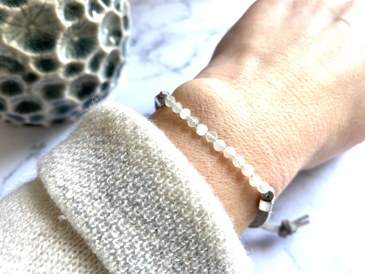 June Moonstone Birthstone Bracelet