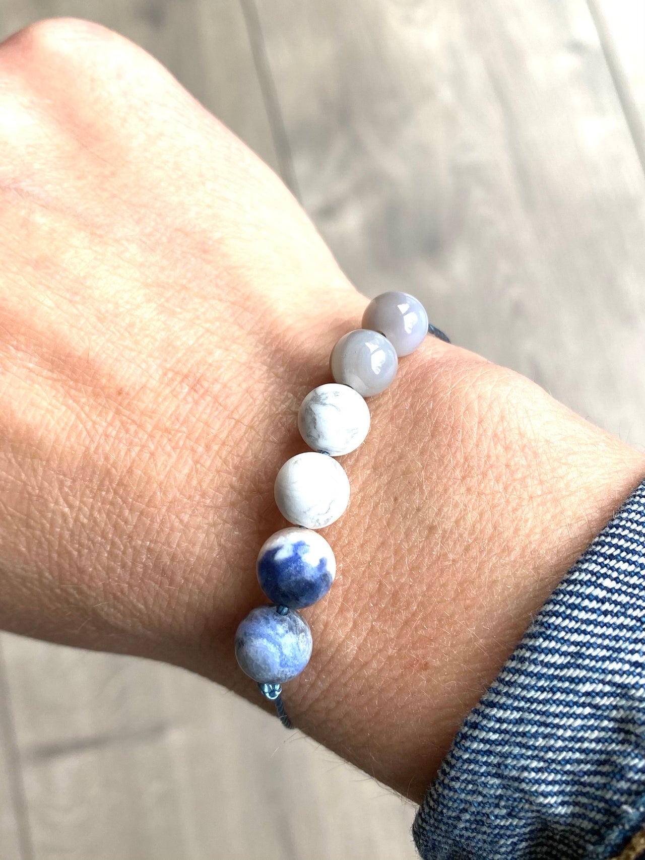 Self Care - Sodalite and Howlite Bracelet