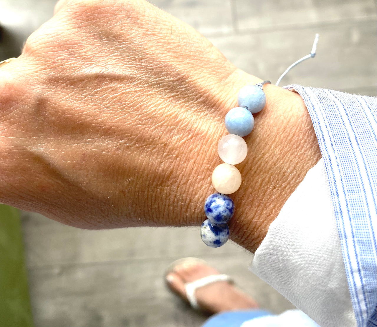 And Breathe Support Bracelet with Jasper and Aventurine